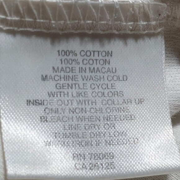 Men's Callaway Golf Sport Long Sleeve Polo Shirt Cream XL #345E - Picture 9 of 10